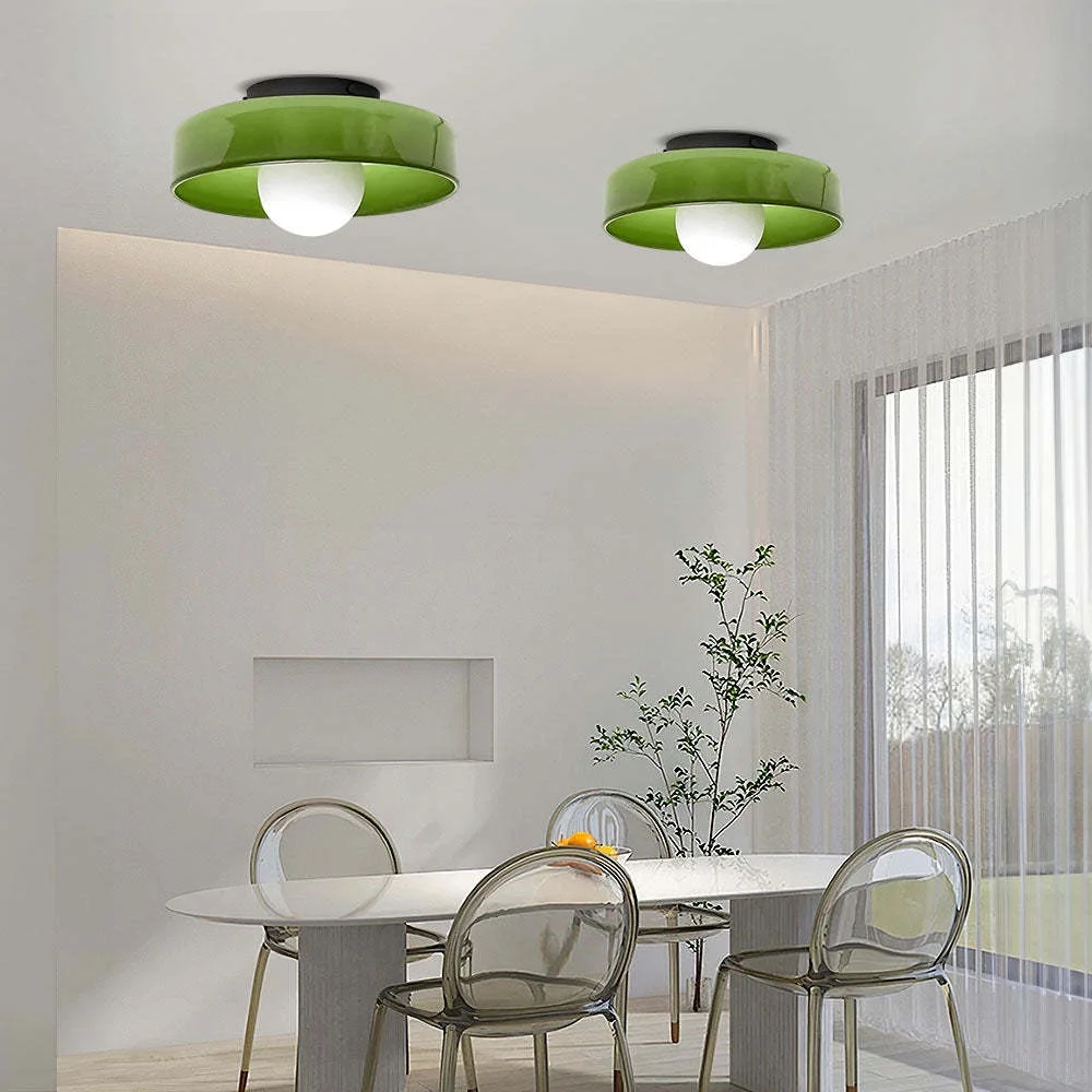 Arturesthome Modern Glass Semi Flush Mount Ceiling Light Fixture