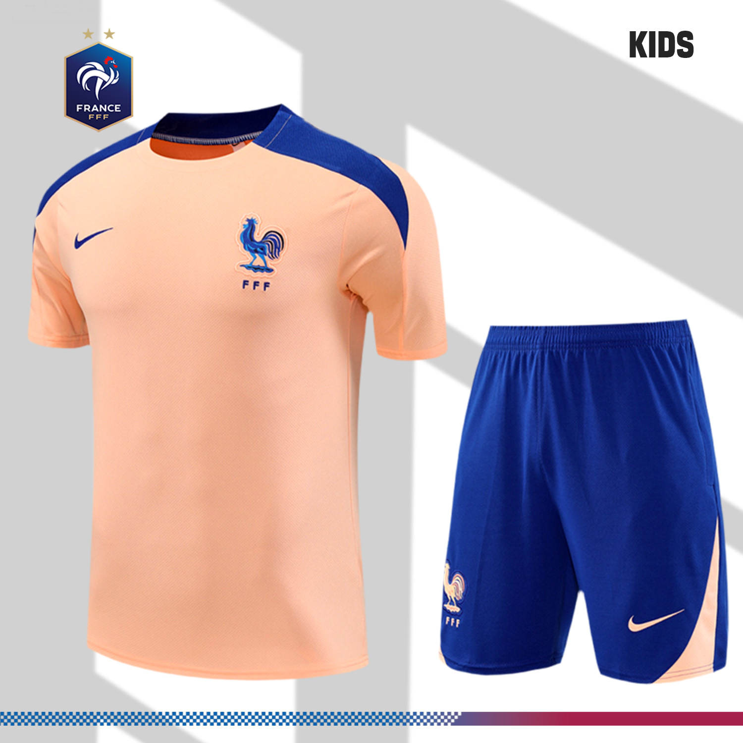 2025/2026 France Short Sleeve Training Kit (Kids Kit)