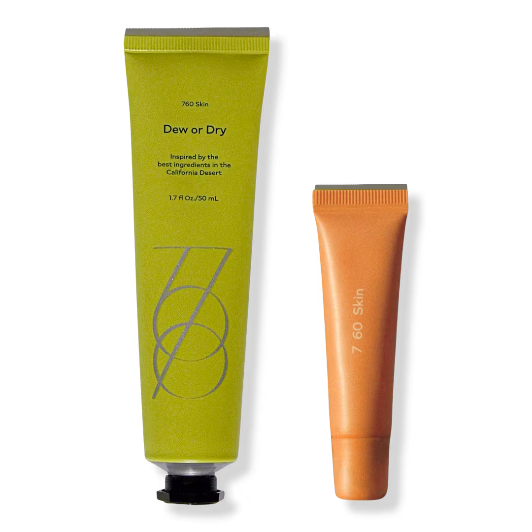 760 Skin  Dew or Dry Moisturizer & Sunkiss Desert Butter Lip Balm Bundle