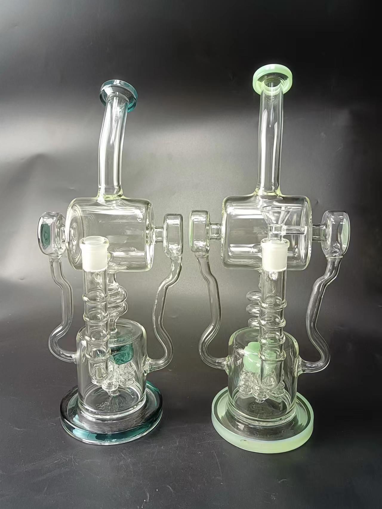 15 Spiral Coil Recycler Bong