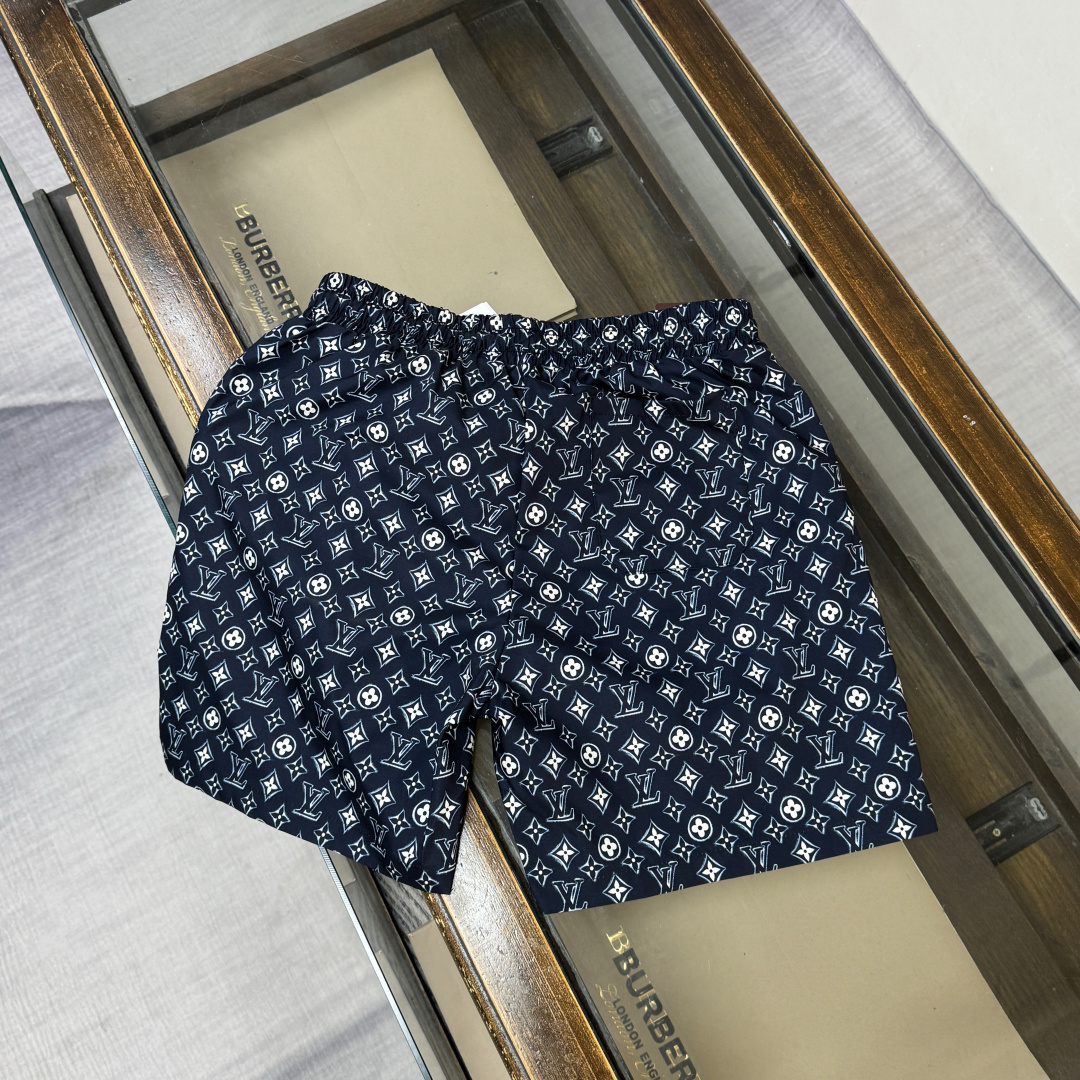 LV Style All-Over Monogram Casual Shorts