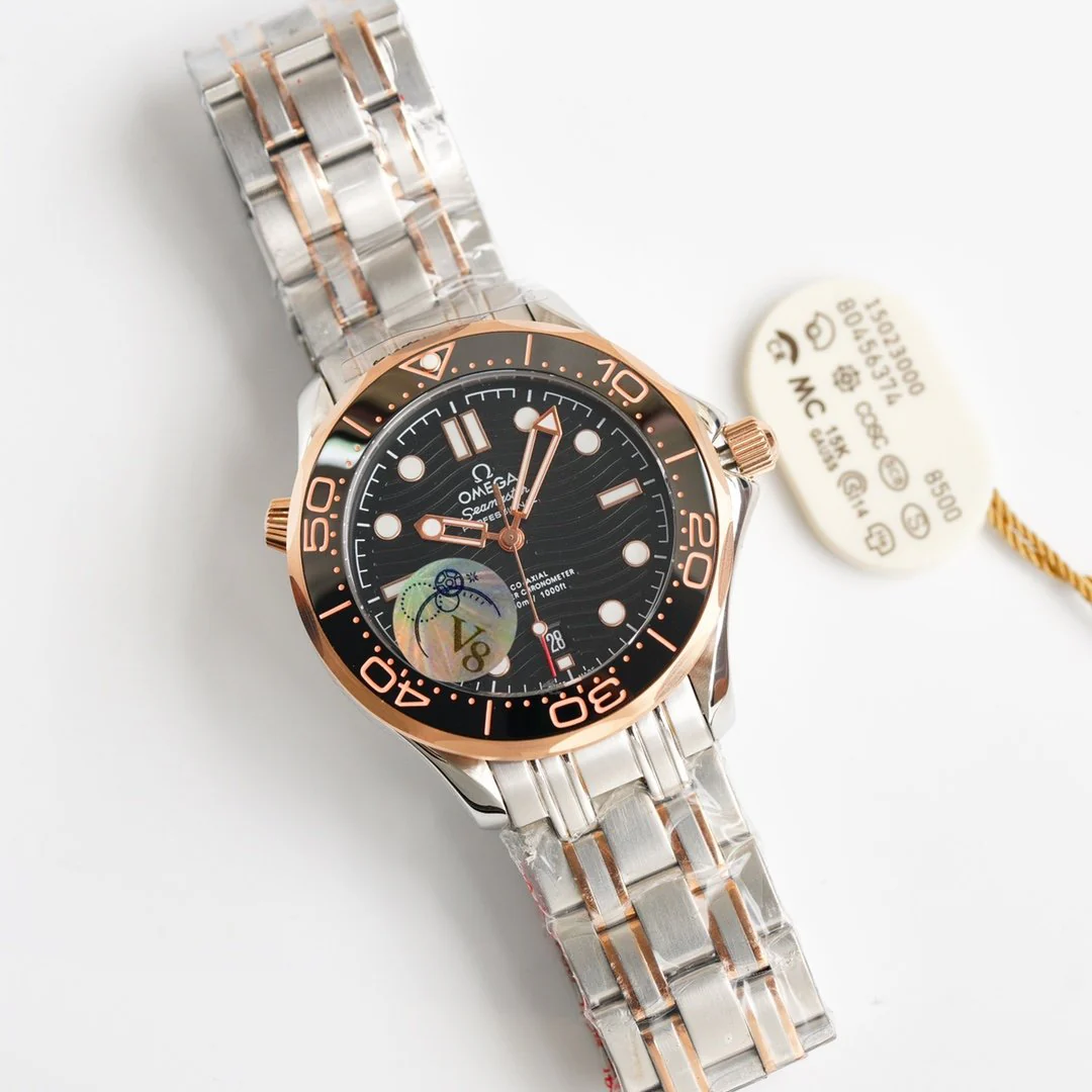 Omega Watch SEAMASTER DIVER 300M CO-AXIAL 42MM ROSE GOLD BLACK CERAMIC