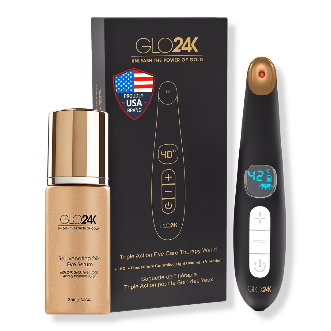 Glo24k  Triple Action Eye Therapy Wand with 24K Eye Serum
