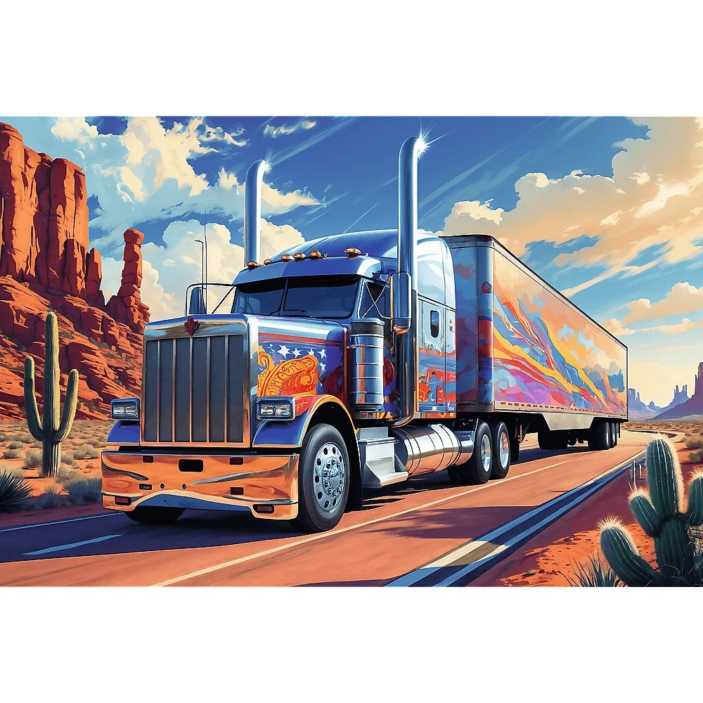 Puzzle 160 El. Ciężarówka W Trasie