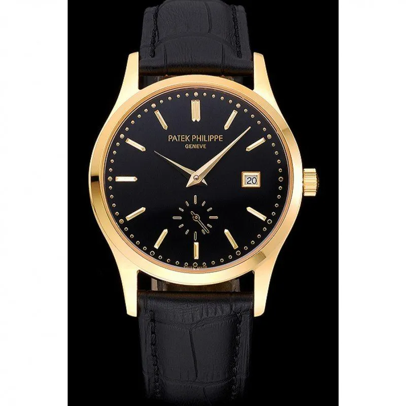 Patek Philippe Calatrava Dial Black 41 mm, Yellow Gold Plated