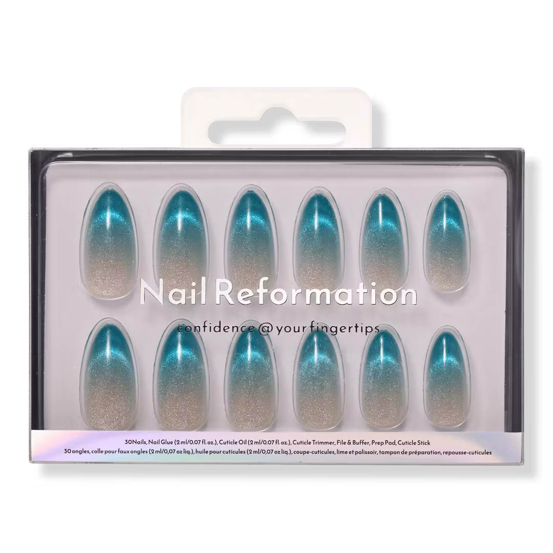 Nail Reformation  Ocean Glass Press On Nails