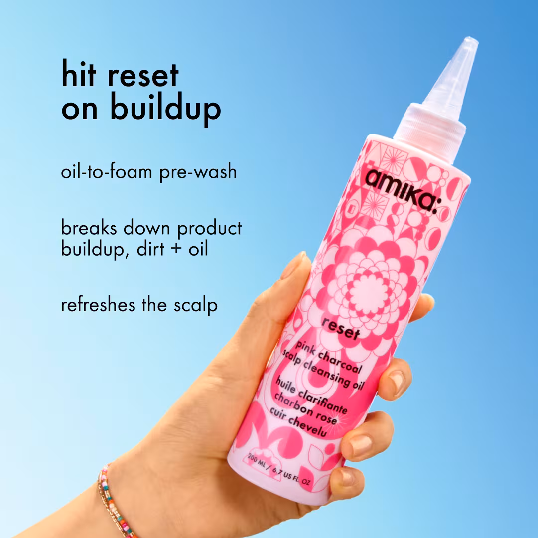 amika  Reset Pink Charcoal Scalp Cleansing Oil