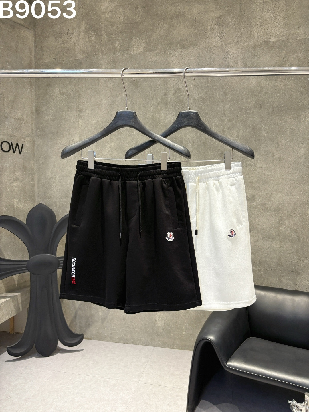 Moncler Style Felt Logo Patch & Roc Nation 1952 Sweat Shorts