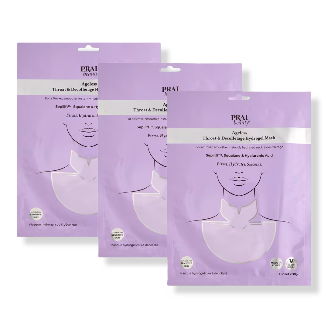 PRAI Beauty  Ageless Throat & Decolletage Hydrogel Mask