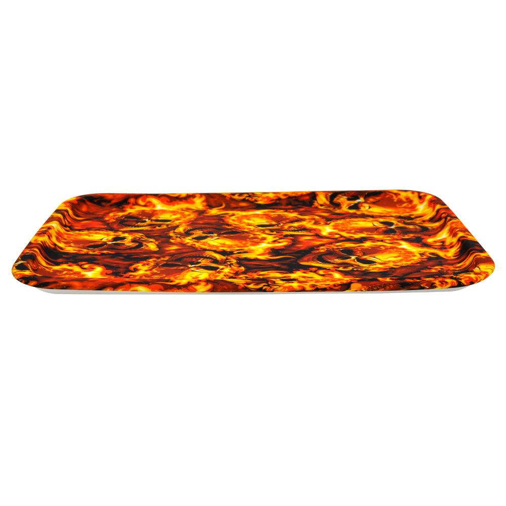 Flame Skull Silicone Cigarette Rolling Tray