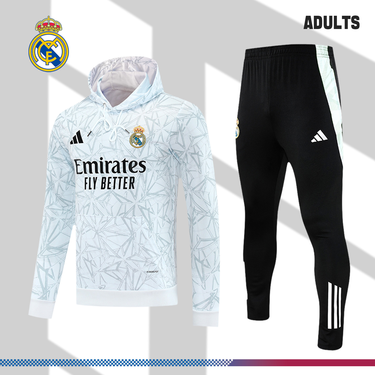 2025/2026 Real Madrid Adult Long Sleeve Hood Kit