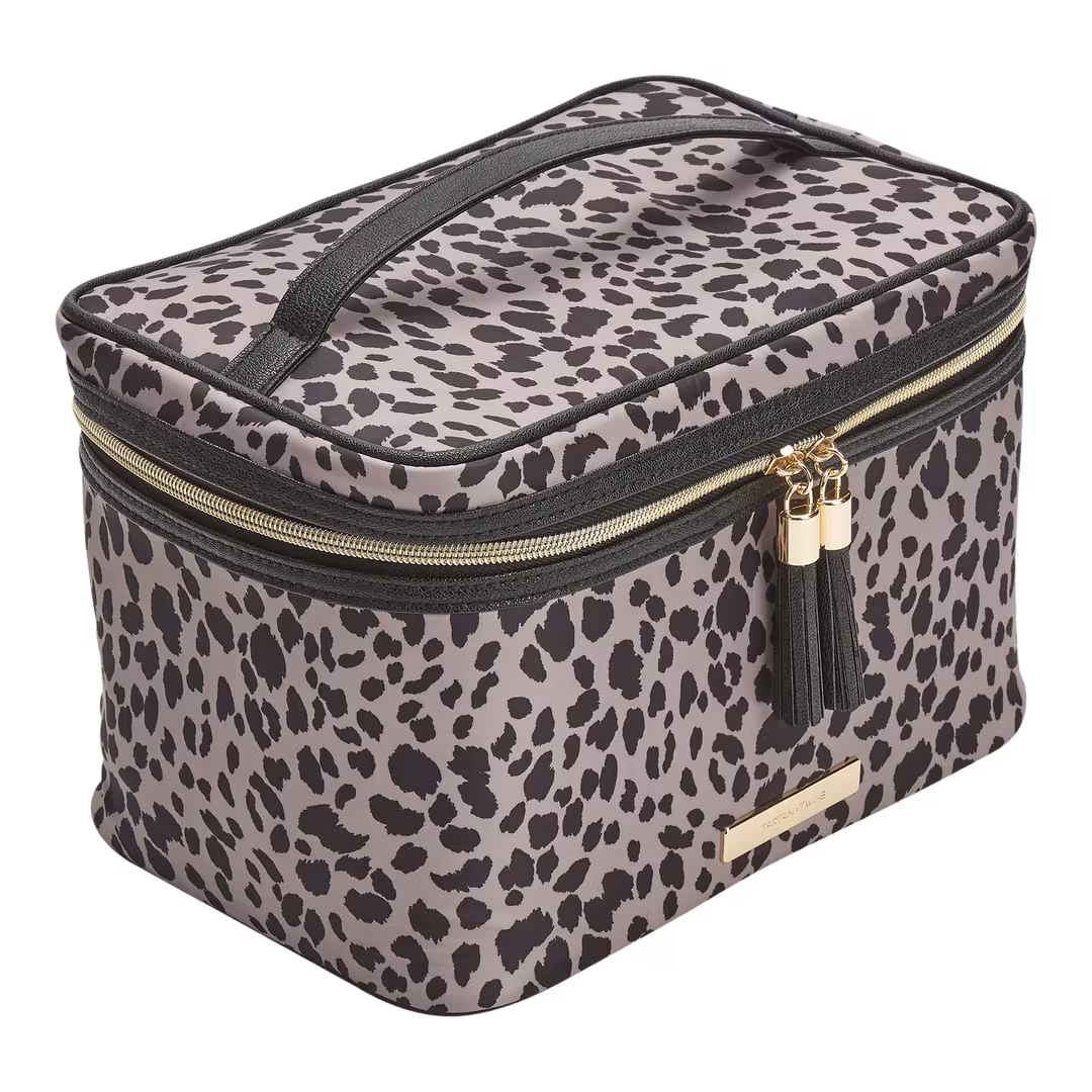 Tartan + Twine  Cheetah Charm Deluxe Train Case