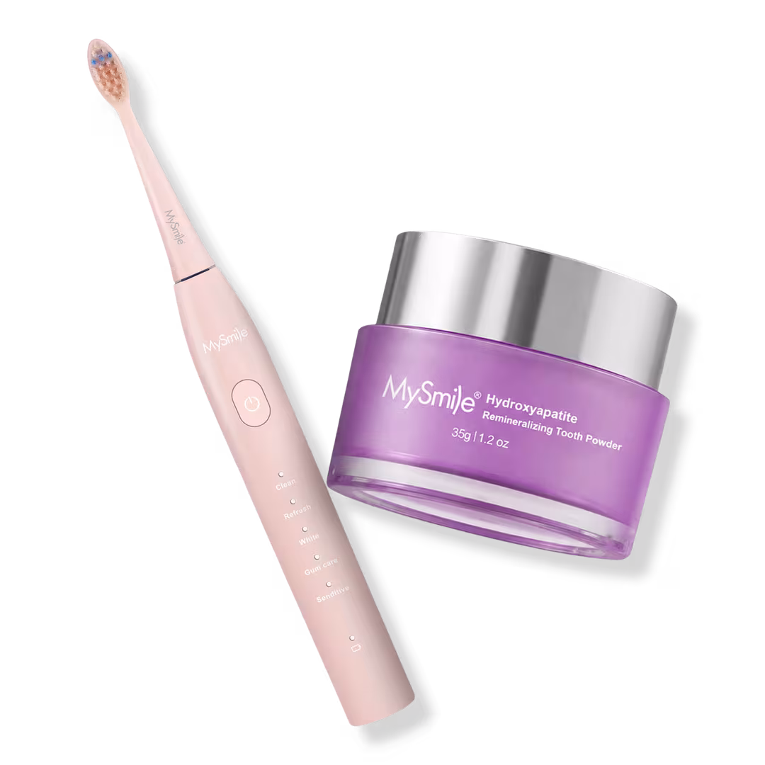 MySmile  DY156 Essential Electric Toothbrush + Nano-Hydroxyapatite Tooth Powder Bundle