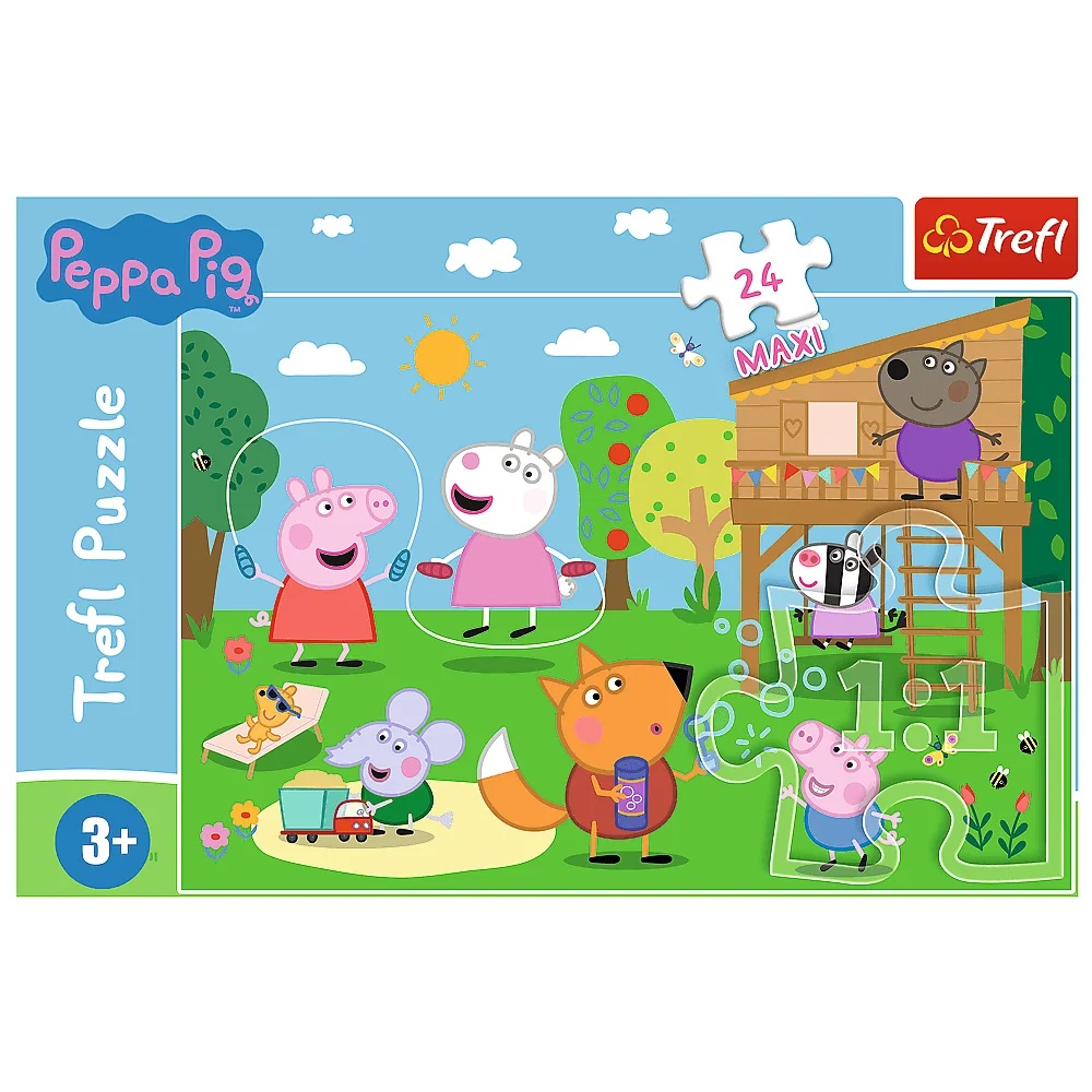 Puzzle 24 Maxi Świnka Peppa Zabawy Na Polanie
