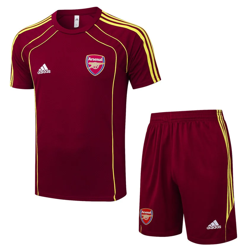 Arsenal Pre-Match Jersey Shorts Set Men 2025 2026 Dark Red