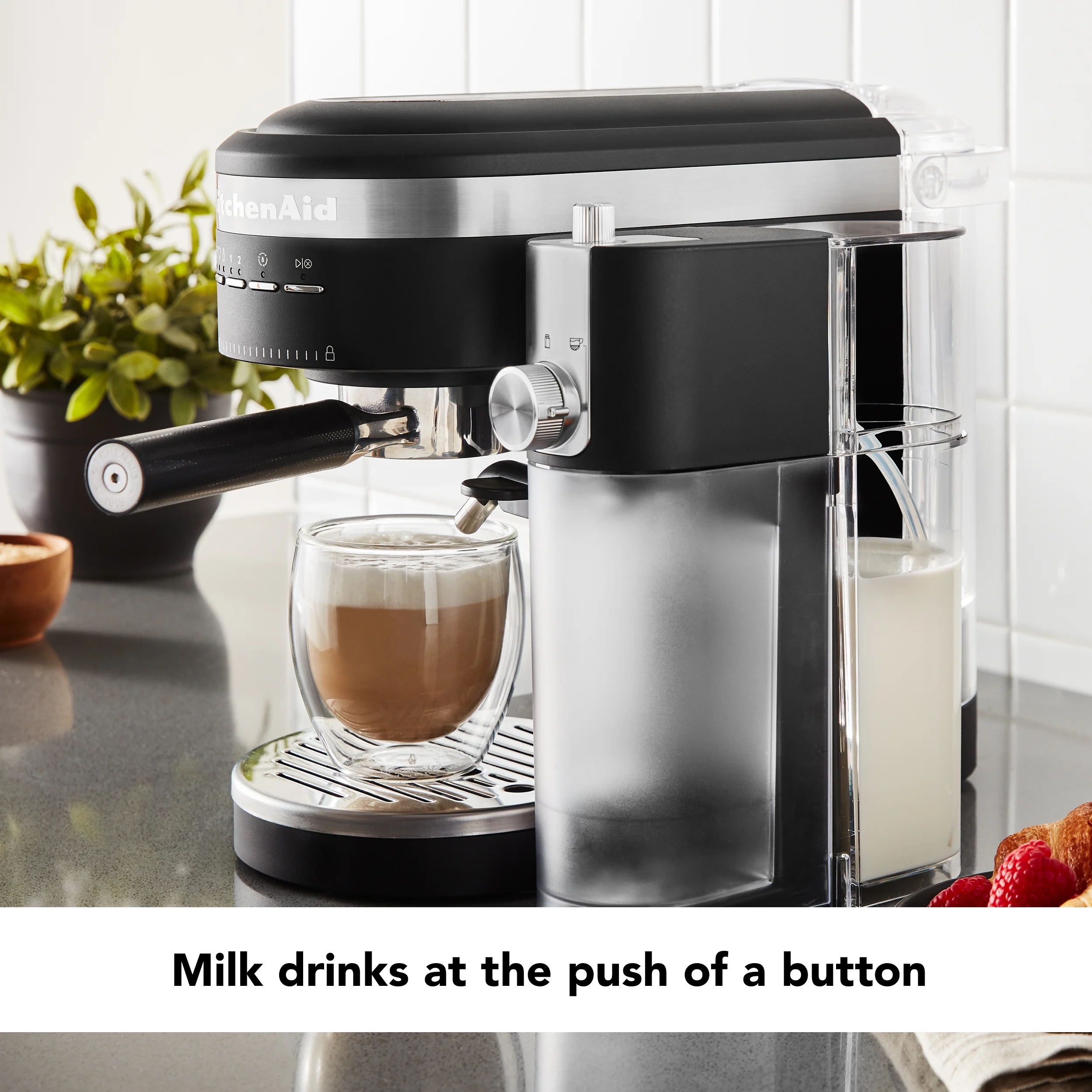 KitchenAid Automatic Milk Frother Attachment, Black Matte, KESMK4