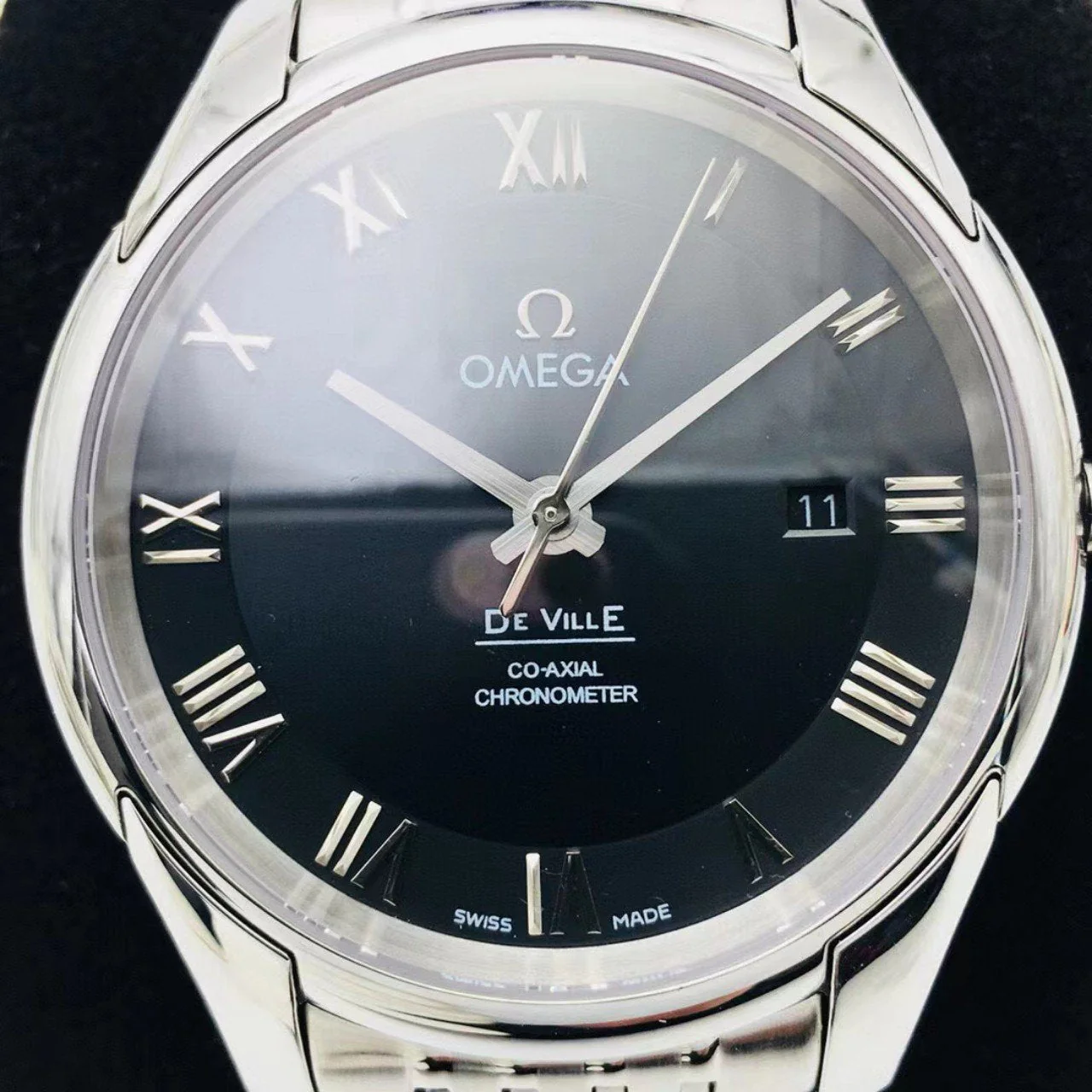 Omega Watch DEVILLE HOUR VISION CO-AXIAL STAINLESS STEEL BLACK DIAL