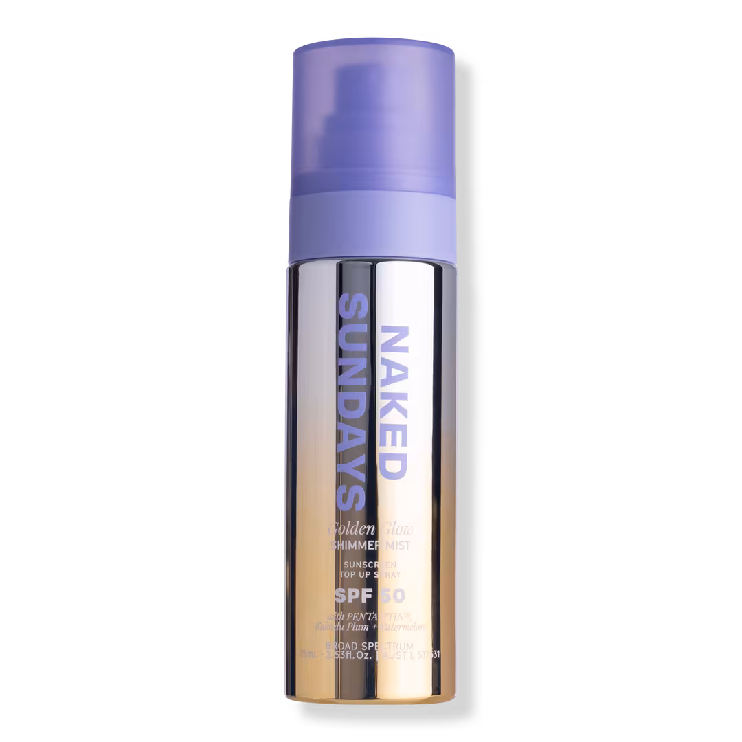 Naked Sundays  SPF50 Golden Glow Shimmer Sunscreen Mist