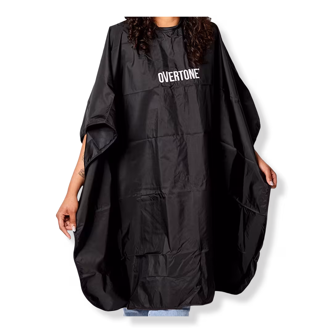 Overtone  Black Hair Color Cape, 100% Recycled Fabric