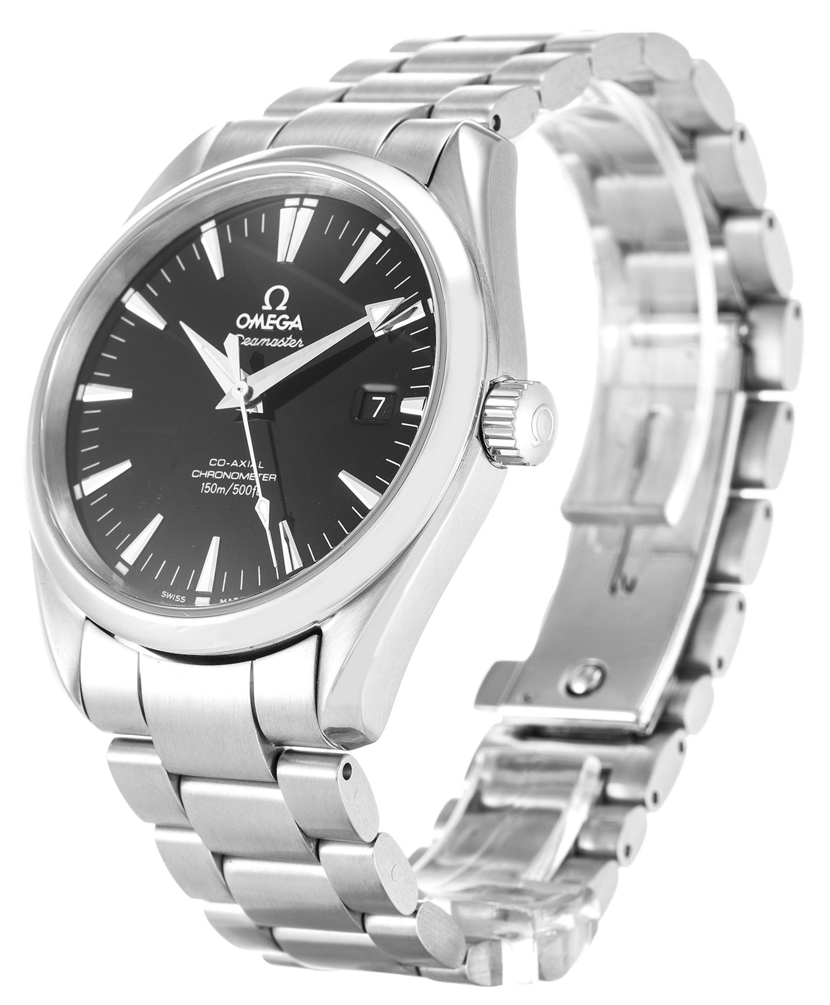 Replica Omega Aqua Terra 150m Gents Black Dial White Case 2503.50.00 39.2MM