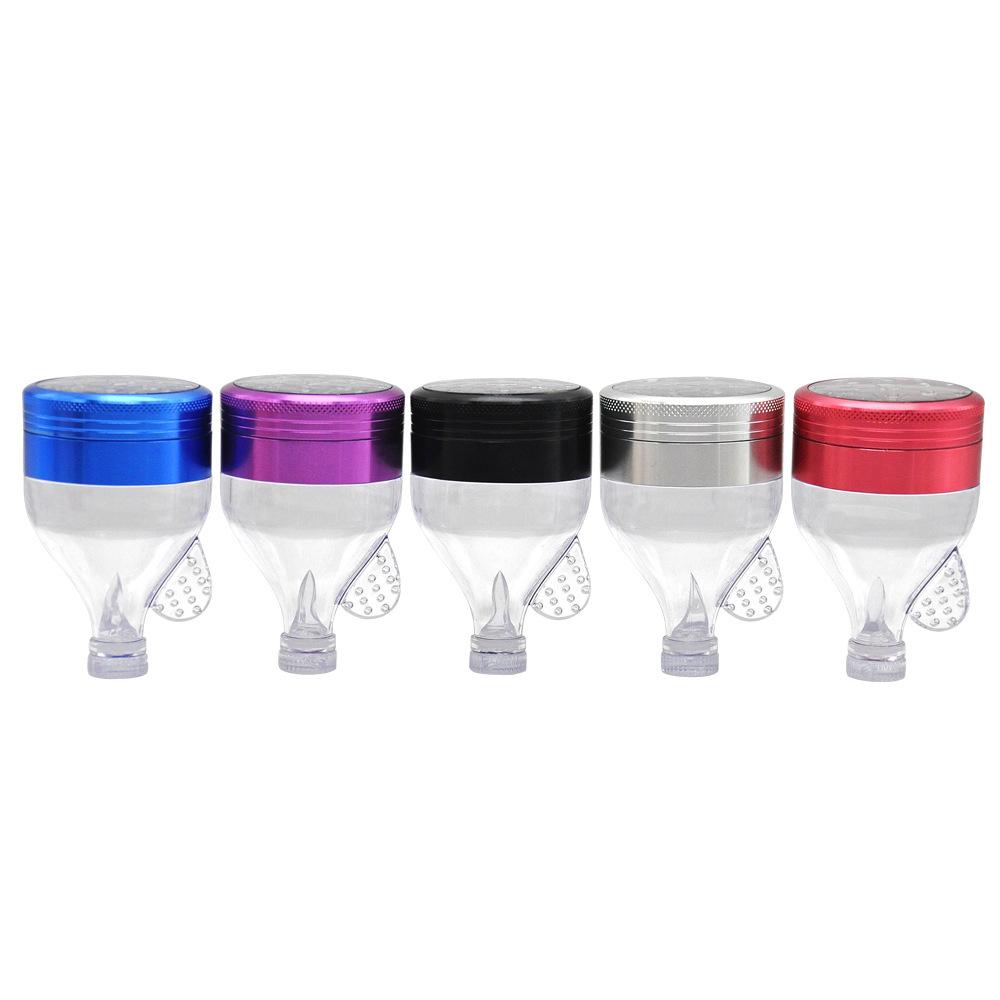 Funnel Aluminum Alloy Herb Grinder 2 Layer