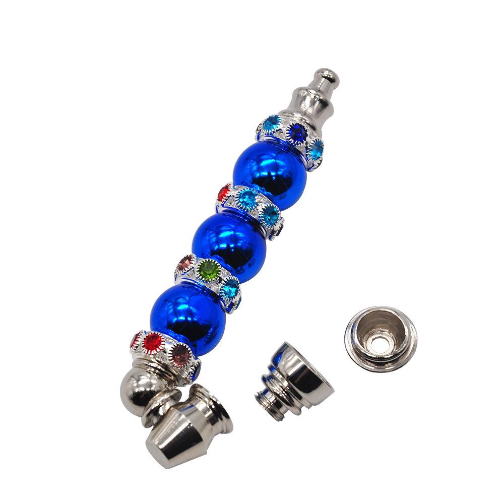 Blue Enamel Gem Metal Pipe