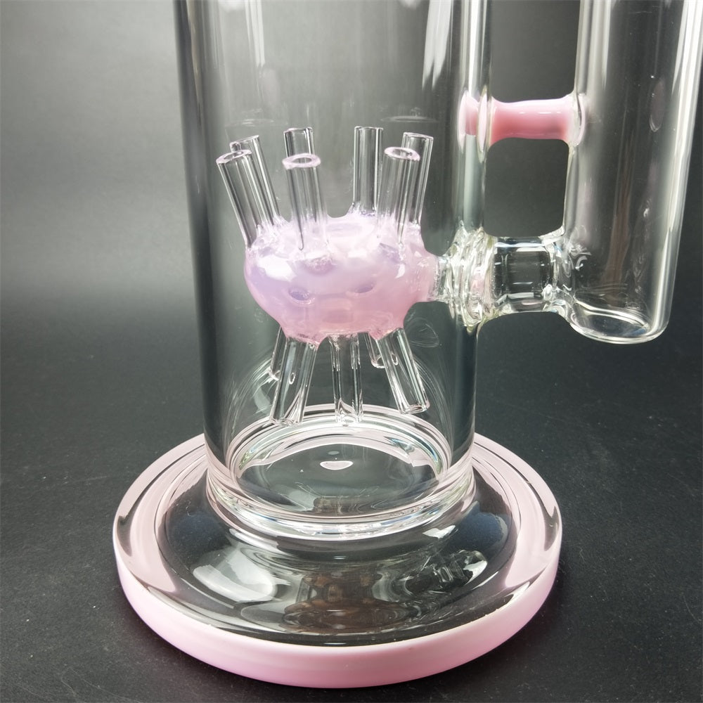 13 Straight Sprinkler Perc Glass Bong