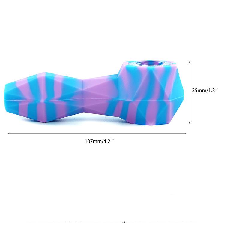 Diamond Cut Silicone Spoon Pipe