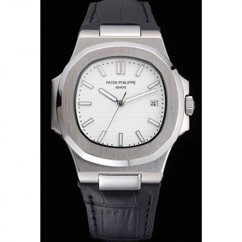 Nautilus Replica 5711G-014 Patek Philippe Dial White 59 mm, Stainless Steel