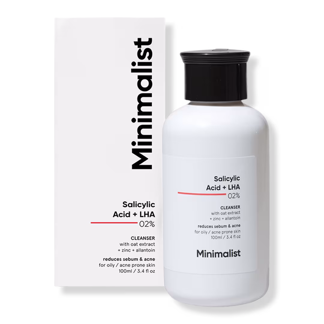 Minimalist  Salicylic Acid + LHA 2% Face Cleanser for Oily Acne Prone Skin