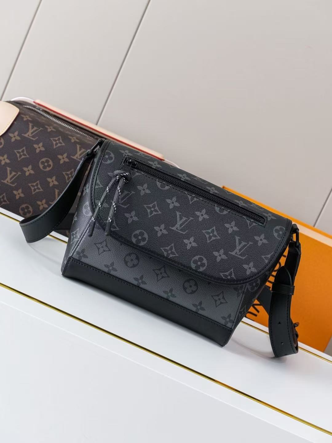 LV Monogram Eclipse Reverse coated canvas crossbody bag