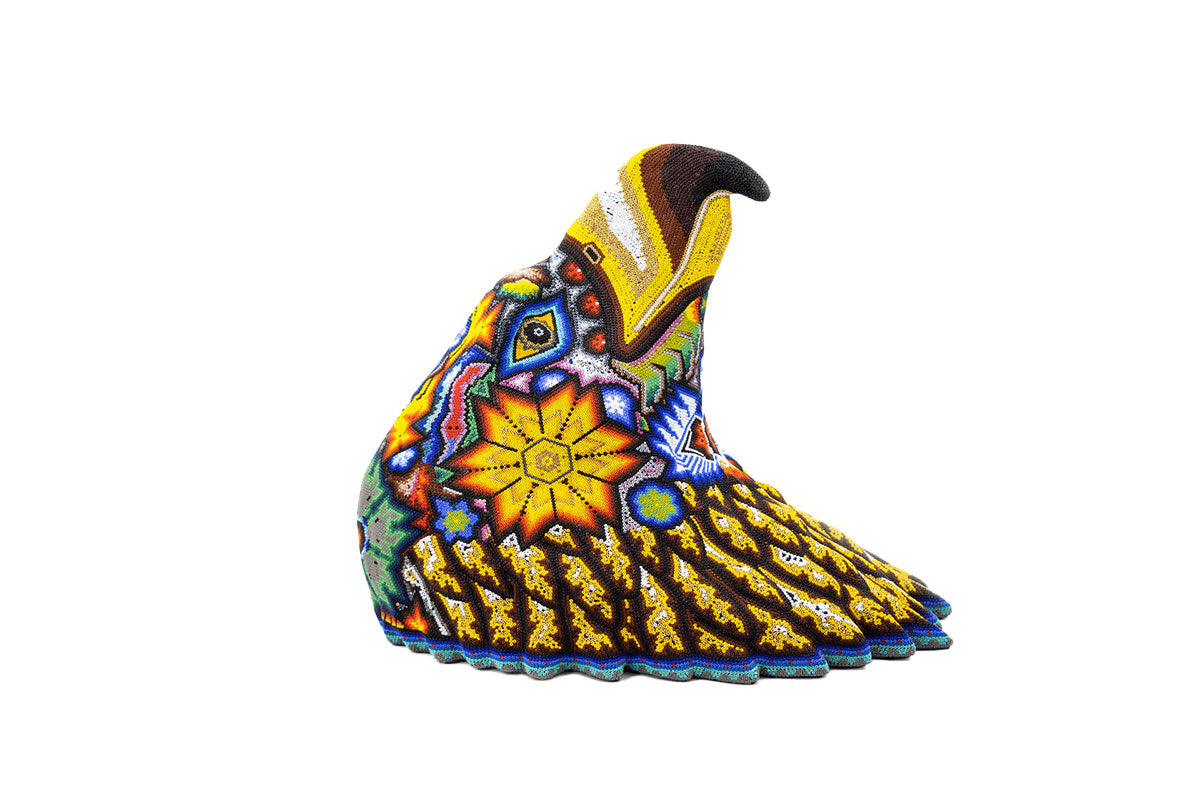 Cabeza Águila – Obra de Arte Huichol