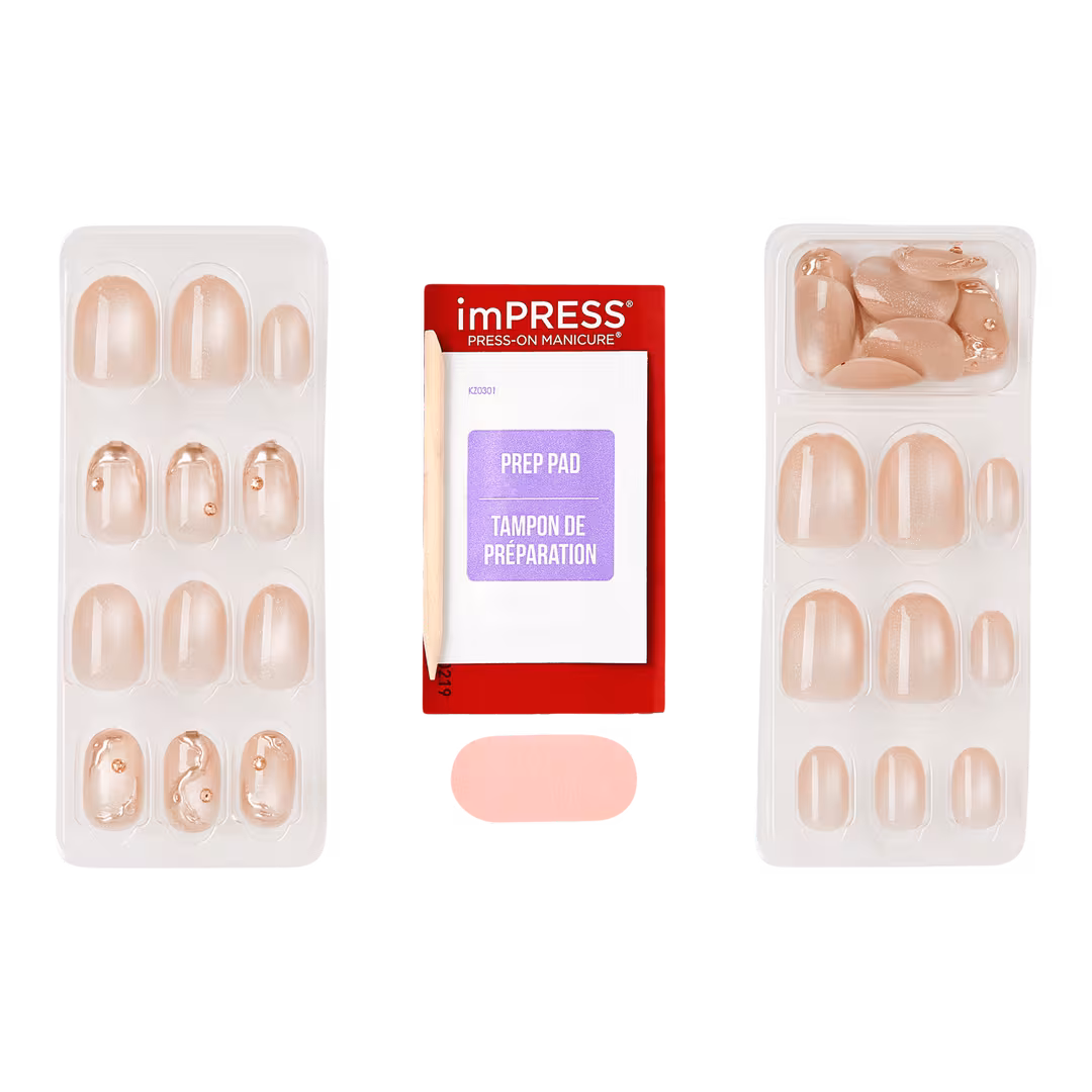 Kiss  Impress Premium Short Oval Press On Nails, Over The Top