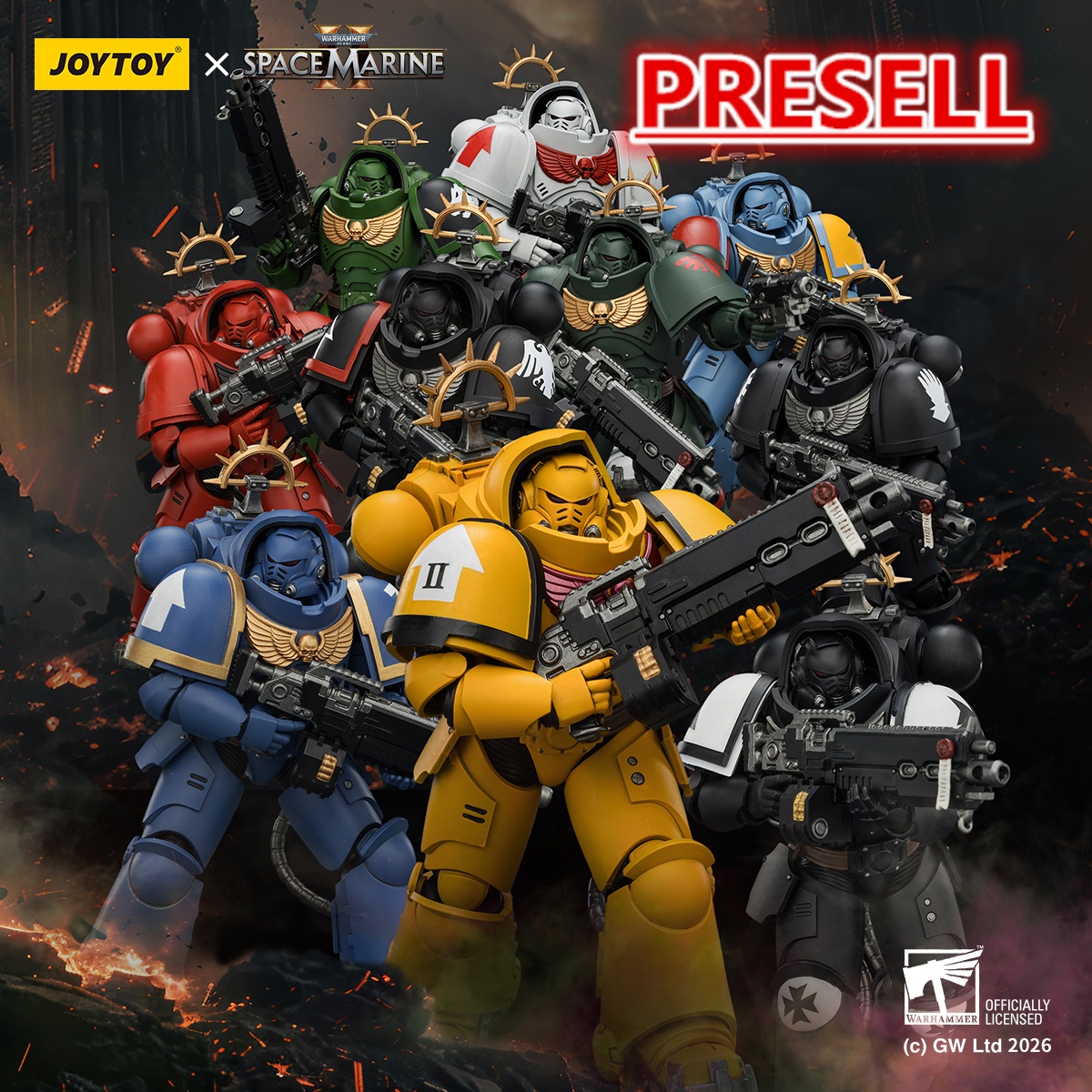 JOYTOY Warhammer 40k Space Marine 2 1: 18 Game Edition Heavy Intercessors - JOYTOY WORLD