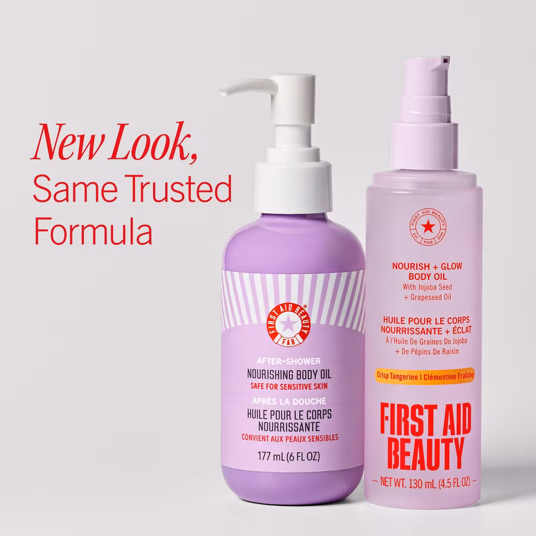 First Aid Beauty  Nourish + Glow Body Oil with Jojoba Seed + Grapeseed Oil