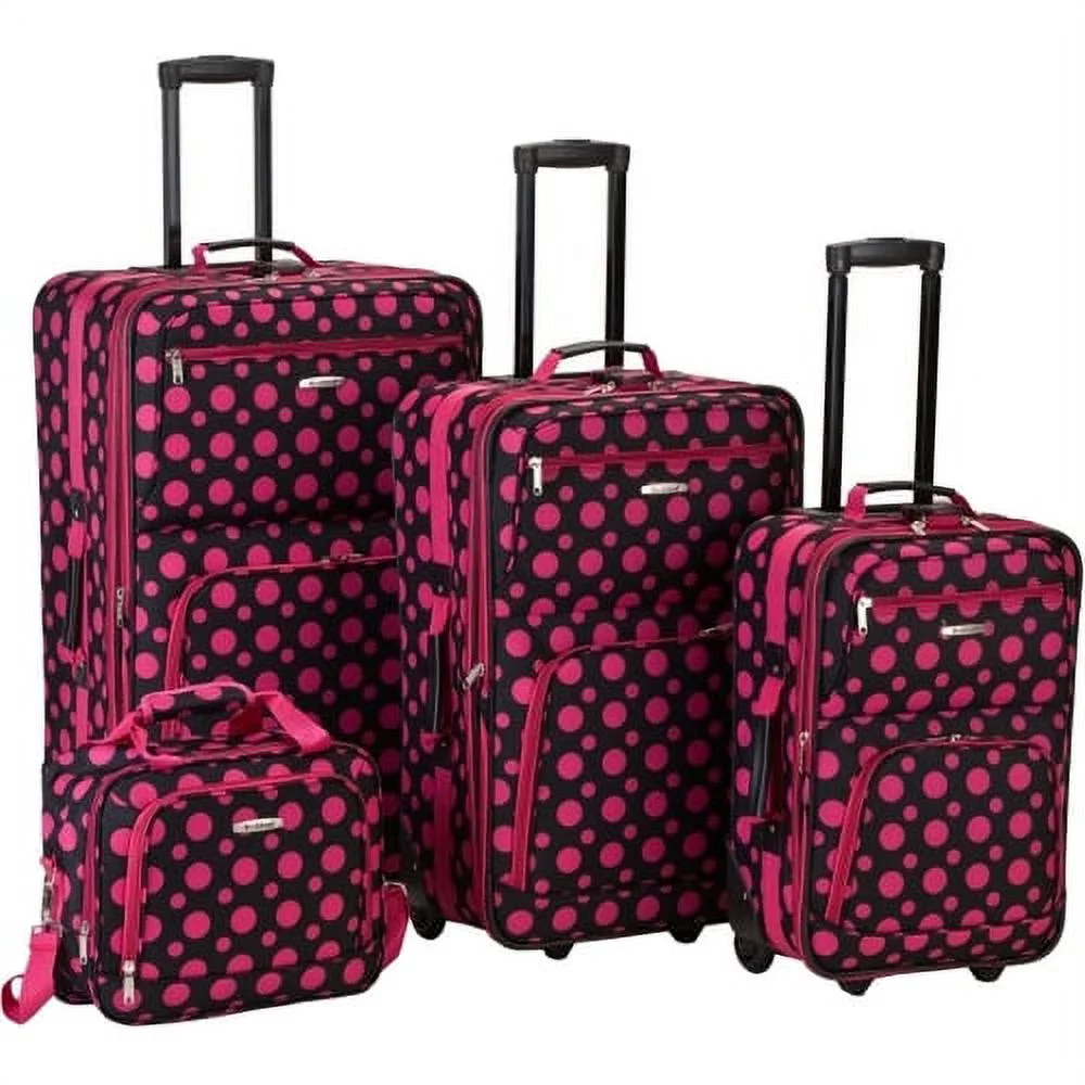 Rockland Luggage Fashion Collection 4 Piece Softside Expandable Luggage Set