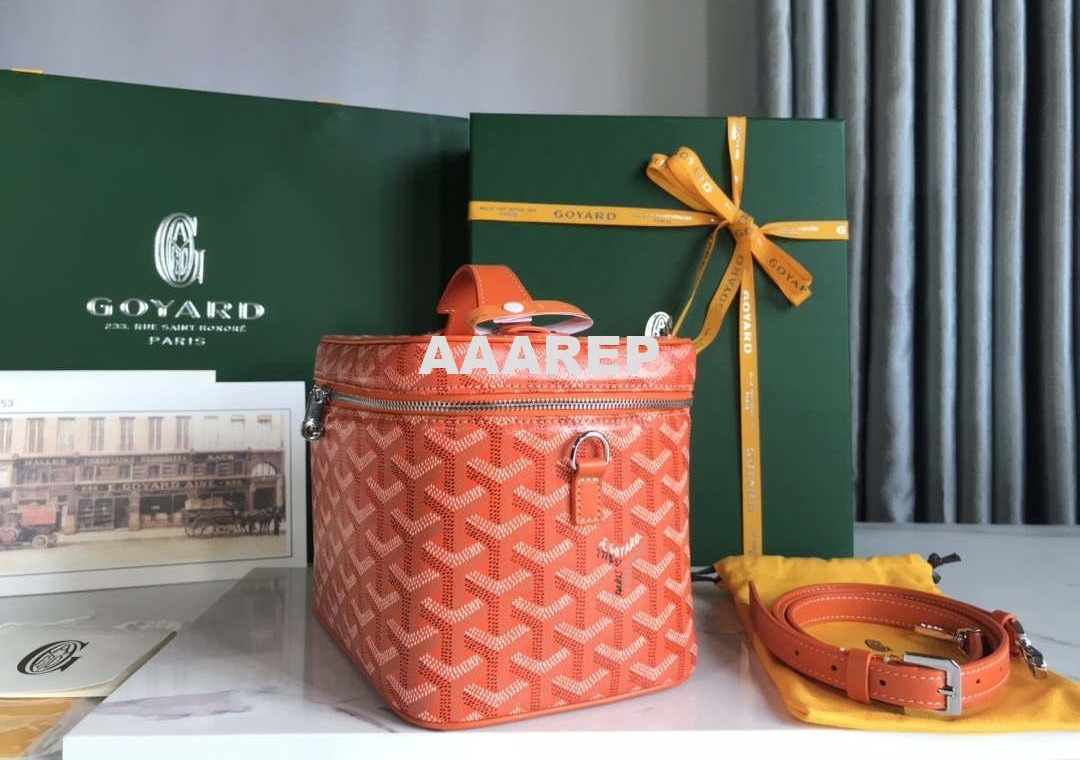Replica Goyard MUSEVAPMLTY01CL03P Muse Vanity Case PM Bag Orange Red