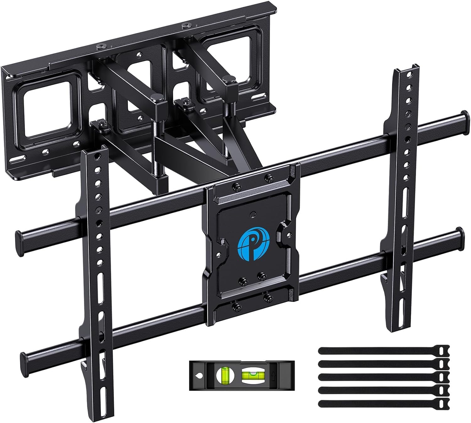 Pipishell Full Motion TV Wall Mount for 26-74 inch TVs, up to 99lbs Max VESA 400x400mm, Wall Mount TV Bracket with Articulating Swivel Extension Tilting Leveling for LED LCD OLED 4K Flat Curved Screen