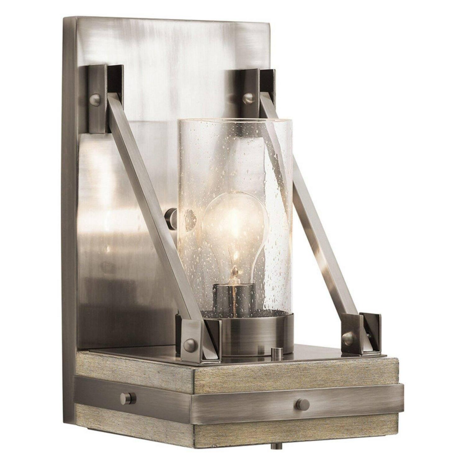 43436CLP-Kichler Lighting-Rustic inspirations - 14.75 inches tall by 8.75 inches wide-Classic Pewter Finish