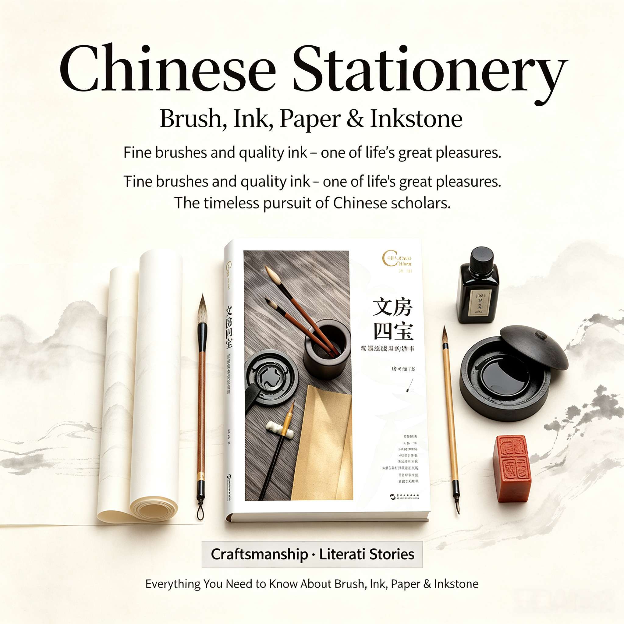 The Four Treasures of Chinese Study: Brushes, Ink, Paper & Inkstone – A Journey Through China’s Literati Culture (Cultural Symbol of China Series)