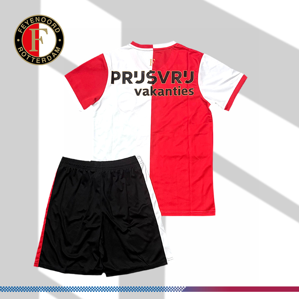 2025/2026 Feyenoord Home Football Shirt（Kids Kit socks ）