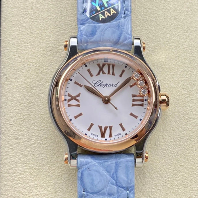 Chopard Watch Happy Diamonds 30mm Pink Gold White