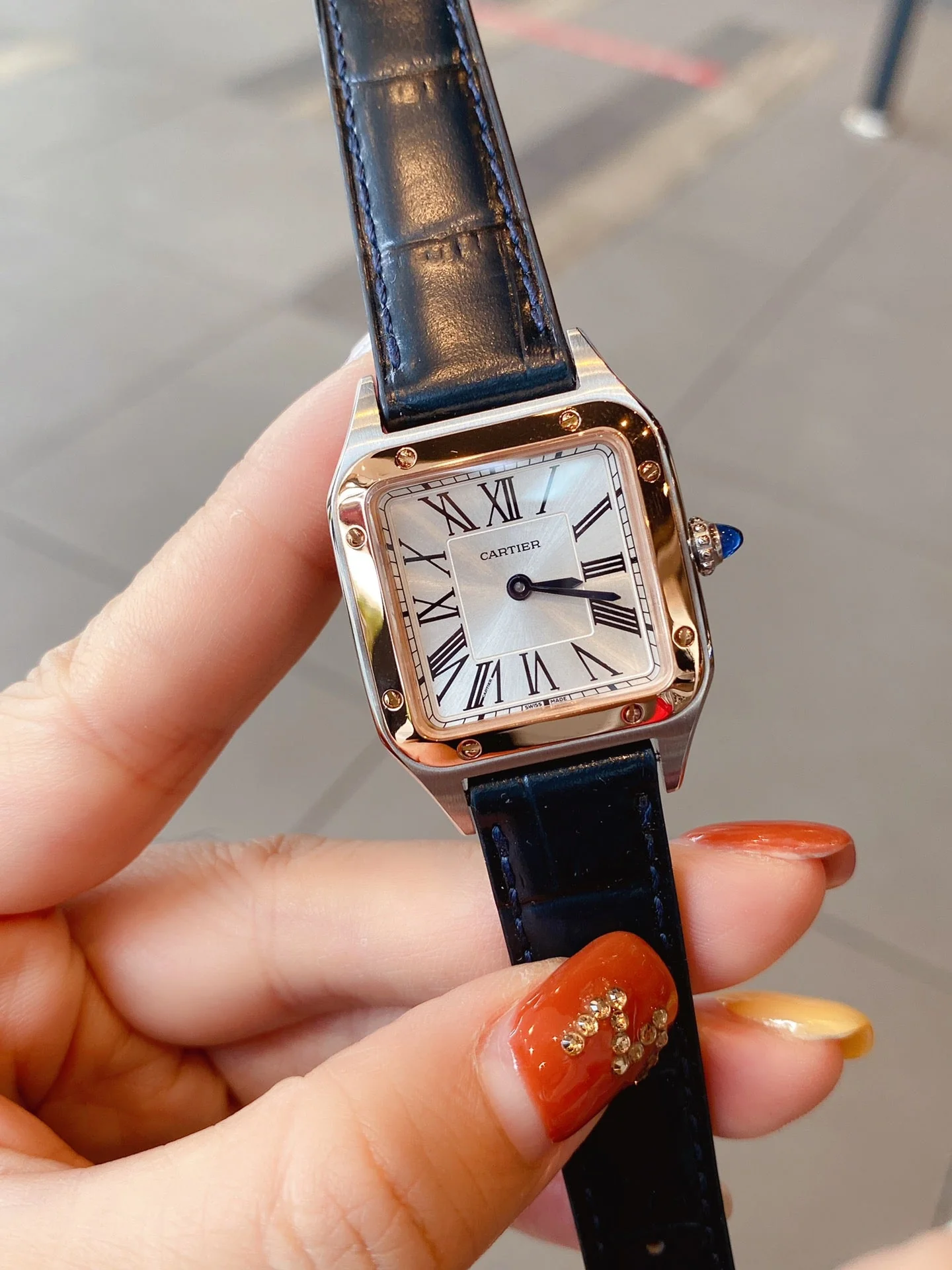 Cartier Watch SANTOS DE CARTIE QUARTZ 28MM ROSE GOLD STEEL