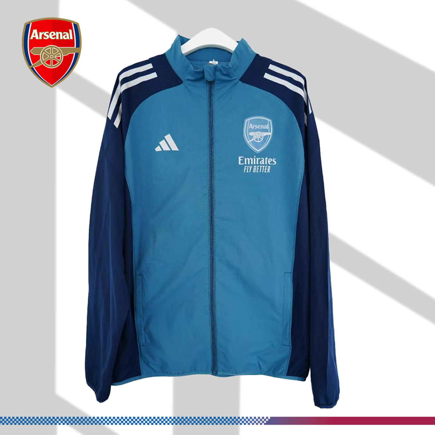 2025/2026 Arsenal Lake Blue Football Windbreaker