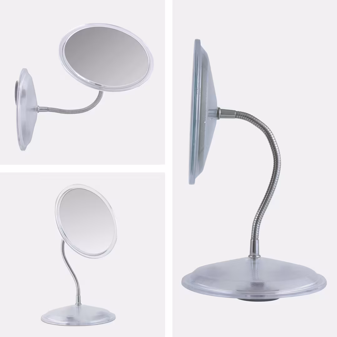 Zadro  Gooseneck Wall Mounted Makeup Mirror with 7X, Suction Cup