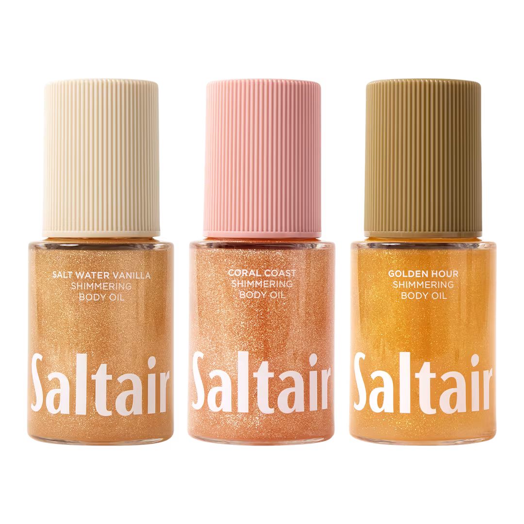 Saltair  Glow-On-The-Go Shimmering Body Oil Trio - Holiday Travel Ready Set