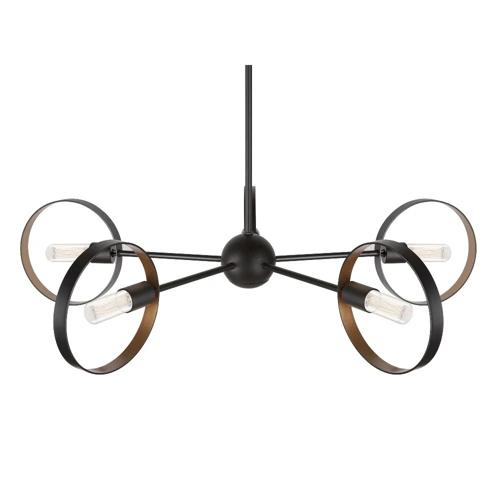 7120-05-42-Forte Lighting-Monocle - 5 Light Chandelier In Transitional Style-8 Inches Tall and 35 Inches Wide