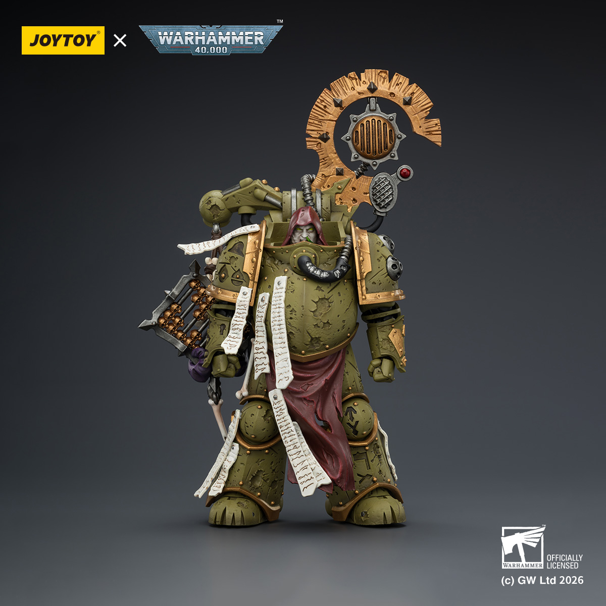 JOYTOY Warhammer 40k 1: 18 Death Guard Biologus Putrifier and Tallyman - JOYTOY WORLD