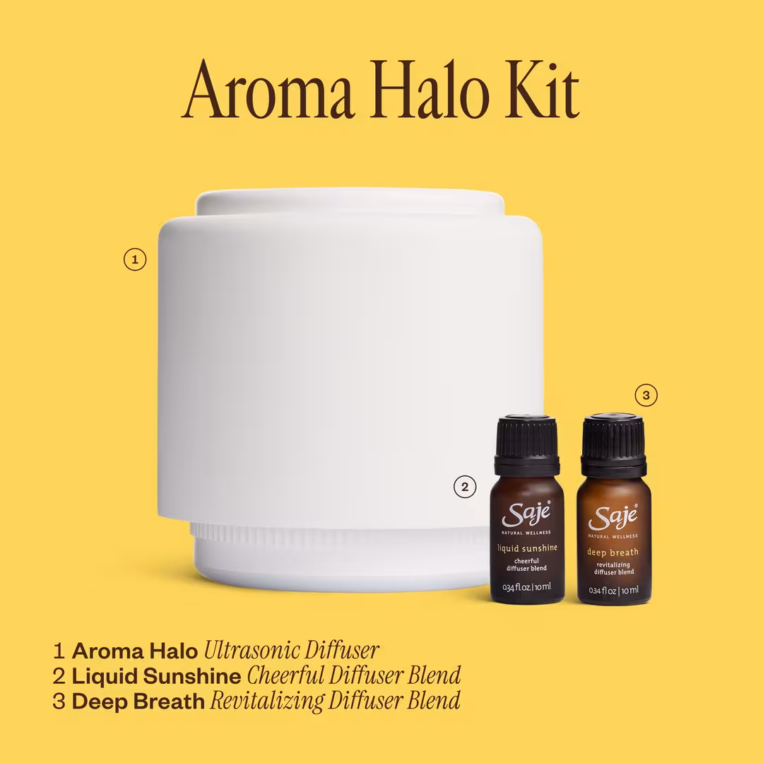 Saje Natural Wellness  Aroma Halo Diffuser Starter Kit