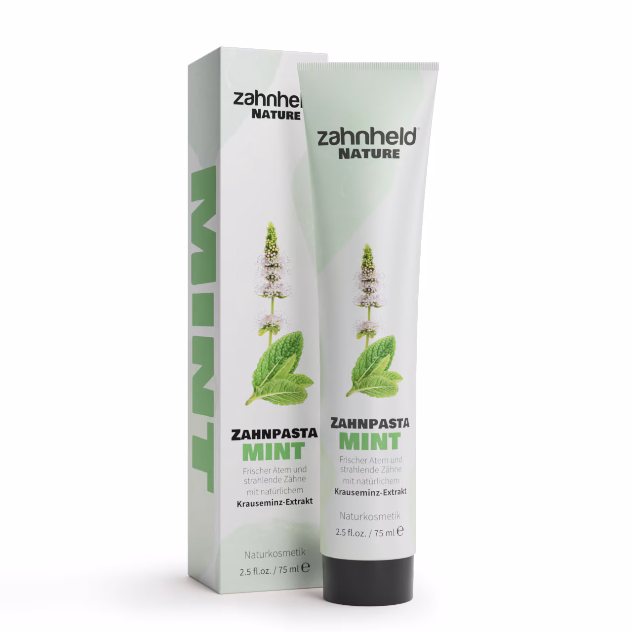 Nature Zahnpasta Mint (75 ml) – minzig frisch für den ganzen Tag, mit Fluorid, vegan